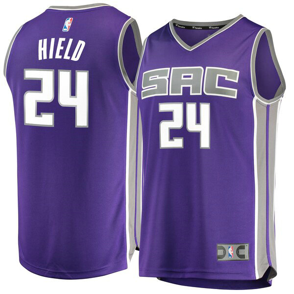 Maillot Sacramento Kings Homme Buddy Hield 24 Icon Edition Pourpre